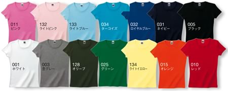 00160-WCN リブクルーネックTシャツ色見本